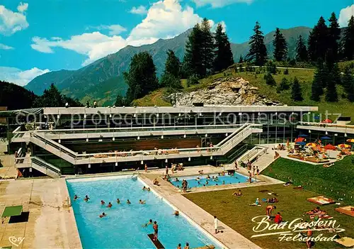 AK / Ansichtskarte Bad_Gastein Freibad Felsen Thermalhallenbad Bad_Gastein