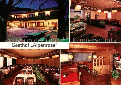 AK / Ansichtskarte Pinzagen_Brixen Gasthof Alpenrose Restaurant Nachtaufnahme im Winter 