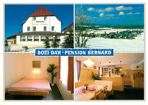 AK / Ansichtskarte Bozi_Dar_Gottesgab Pension Bernard Landschaftspanorama im Winter Bozi_Dar_Gottesgab