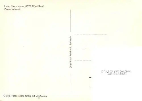 AK / Ansichtskarte Ranft_Flueeli Hotel Paxmontana Ranft Flueeli