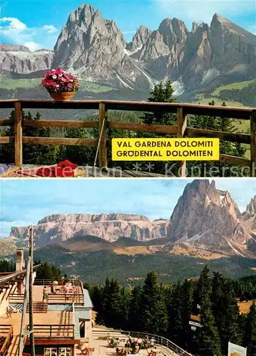 AK / Ansichtskarte Val_Gardena Groedental Dolomiten Seiser Alpe Langkofelgruppe Val_Gardena