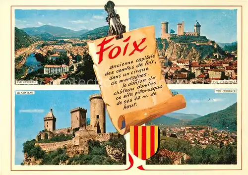 AK / Ansichtskarte Foix Fliegeraufnahme Chateau  Foix