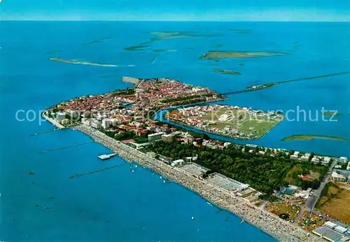 AK / Ansichtskarte Grado_Gorizia Fliegeraufnahme Isola del Sole Strand Grado Gorizia