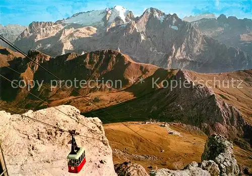 AK / Ansichtskarte Pordoipass Seilbahn  Pordoipass