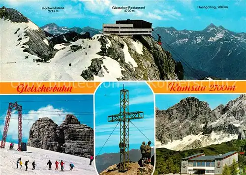 AK / Ansichtskarte Ramsau_Berchtesgaden Gletscherbahn Restaurant Hunerkogel Ramsau Berchtesgaden