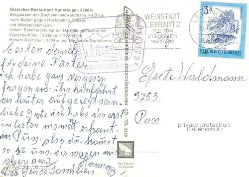 AK / Ansichtskarte Ramsau_Berchtesgaden Gletscherbahn Restaurant Hunerkogel Ramsau Berchtesgaden