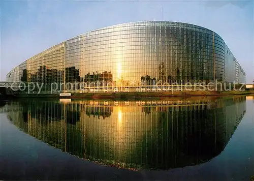 AK / Ansichtskarte Strasbourg_Alsace Parlement Europee au lever du jour Strasbourg Alsace