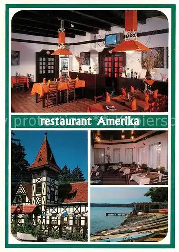AK / Ansichtskarte Frantiskovy_Lazne Restaurant Amerika Fachwerk Bootsanlegestelle Frantiskovy_Lazne