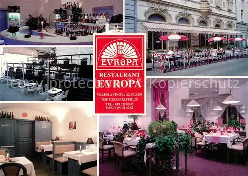 AK / Ansichtskarte Plzen_Pilsen Restaurant Europa Plzen Pilsen