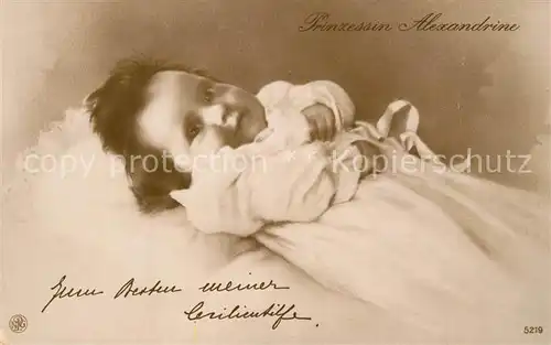 AK / Ansichtskarte Adel_Preussen Prinzessin Alexandrine  Adel Preussen