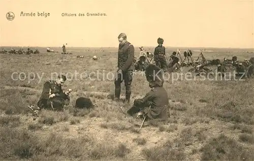 AK / Ansichtskarte Militaria_Belgien Armee Belge Officiers des Grenadiers  Militaria Belgien