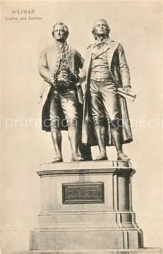 AK / Ansichtskarte Denkmal Goethe und Schiller Weimar  Denkmal