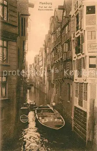 AK / Ansichtskarte Hamburg Fleet bei der Reimerstwiele Hamburg