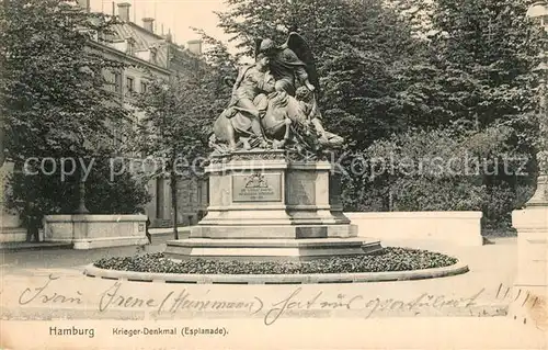 AK / Ansichtskarte Hamburg Krieger Denkmal Esplanade Hamburg