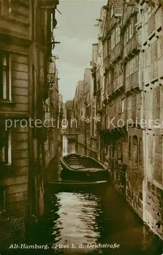 AK / Ansichtskarte Alt_Hamburg Fleet bei der Deichstrasse Alt_Hamburg