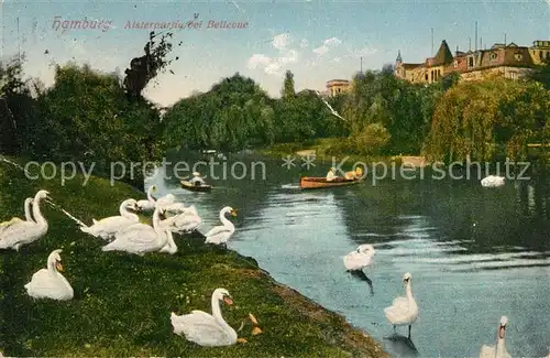 AK / Ansichtskarte Hamburg Alsterpartie bei Bellevue Hamburg