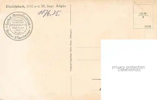 AK / Ansichtskarte Einoedsbach Trettachspitze Maedelegabel Bockkarkopf Hochfrottspitze Einoedsbach