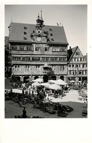 AK / Ansichtskarte Tuebingen Rathaus Marktplatz Tuebingen