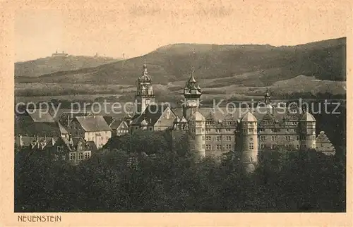 AK / Ansichtskarte Neuenstein_Wuerttemberg Schloss Neuenstein_Wuerttemberg