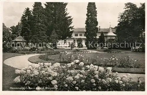 AK / Ansichtskarte Herrenalb_Schwarzwald Kurgarten Cafe Harzer 