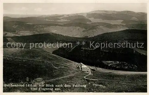 AK / Ansichtskarte Belchen_Baden Fliegeraufnahme mit Belchenhotel Belchen_Baden