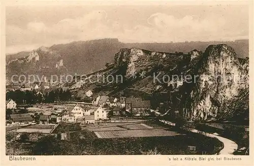 AK / Ansichtskarte Blaubeuren Panorama mit Kloetzle Blaubeuren