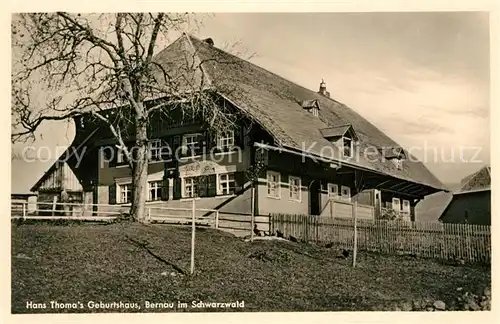 AK / Ansichtskarte Bernau_Schwarzwald Hans Thomas Geburtshaus Bernau Schwarzwald