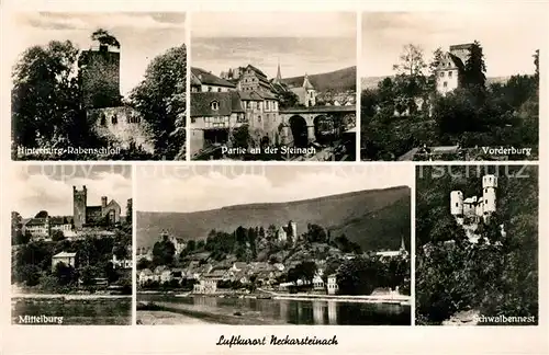 AK / Ansichtskarte Neckarsteinach Hinterburg Steinachpartie Vorderburg Mittelburg Schwalbennest Neckarsteinach