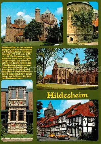AK / Ansichtskarte Hildesheim Michaeliskirche Rosenstock Dom Kaiserhaus Erker Kehrwiederturm Hildesheim