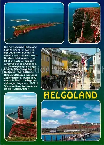 AK / Ansichtskarte Helgoland Fliegeraufnahme Chronik Helgoland