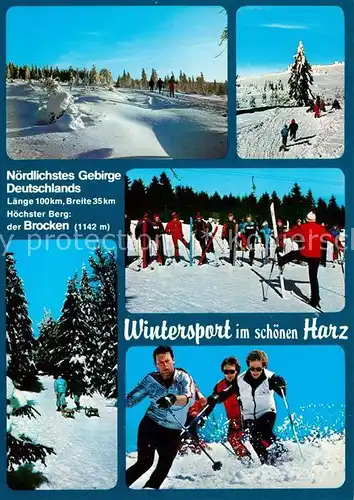 AK / Ansichtskarte Harz_Region Winterlandschaft Brocken Harz Region