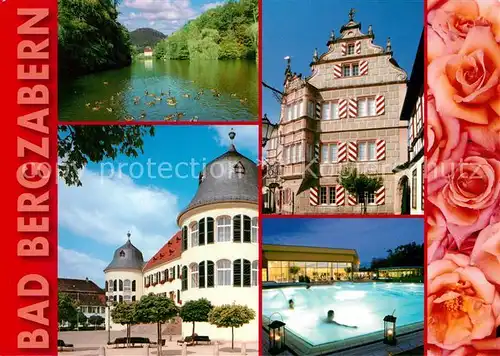 AK / Ansichtskarte Bad_Bergzabern Schwanenweiher Haus zum Engel Schloss Suedpfalz Therme Bad_Bergzabern