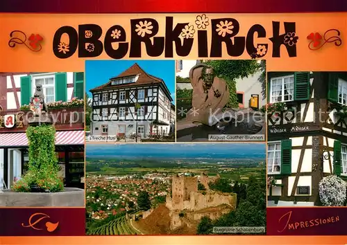 AK / Ansichtskarte Oberkirch_Baden August Ganter Brunnen Burgruine Schauenburg Oberkirch_Baden