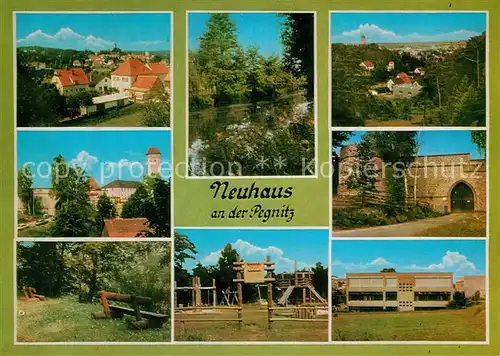 AK / Ansichtskarte Neuhaus_Pegnitz Burg Spielplatz Panoramen Neuhaus Pegnitz