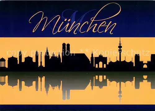AK / Ansichtskarte Muenchen Schattenpanorama Muenchen