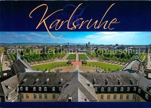 AK / Ansichtskarte Karlsruhe_Baden Blick vom Schloss auf Stadt Karlsruhe_Baden