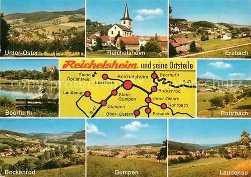 AK / Ansichtskarte Reichelsheim_Odenwald Unter Ostern Erzbach Beerfurth Rohrbach Bockenried Gumpen Reichelsheim Odenwald