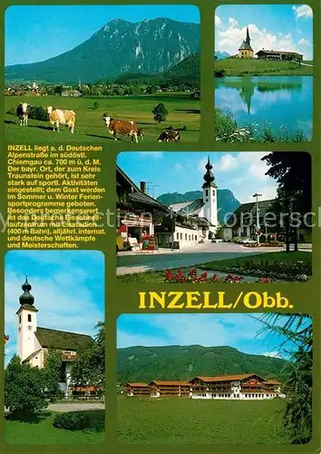 AK / Ansichtskarte Inzell Kirchen Ortsansicht Hotelanlage Chronik Inzell