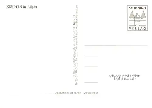 AK / Ansichtskarte Kempten_Allgaeu Rathaus Markt Sankt Mang Kirche Basilika Sankt Lorenz Chronik Kempten Allgaeu