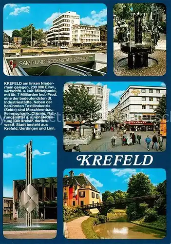 AK / Ansichtskarte Krefeld Stadthaus Puppenbrunnen Stadtansicht Chronik Krefeld