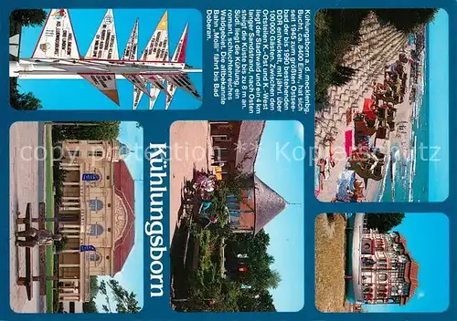 AK / Ansichtskarte Kuehlungsborn_Ostseebad Strand Kurpark Kurkliniken Chronik Kuehlungsborn_Ostseebad