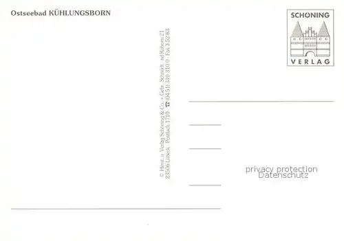 AK / Ansichtskarte Kuehlungsborn_Ostseebad Strand Kurpark Kurkliniken Chronik Kuehlungsborn_Ostseebad