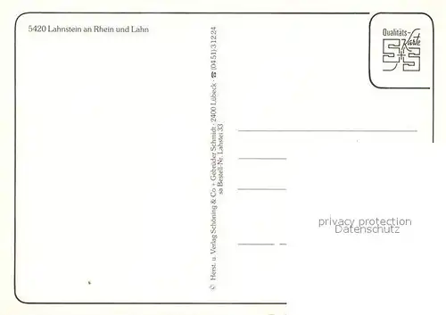 AK / Ansichtskarte Lahnstein Schloss Martinsburg Burg Lahneck Chronik Lahnstein