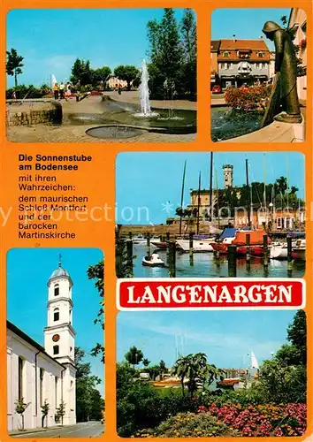 AK / Ansichtskarte Langenargen_Bodensee Schloss Montfort Martinskirche Hafen Parkanlage  Langenargen Bodensee