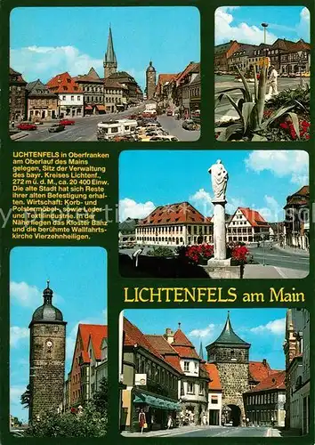 AK / Ansichtskarte Lichtenfels_Bayern Stadtansichten Denkmal Stadttor Chronik Lichtenfels Bayern