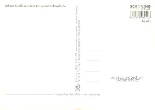 AK / Ansichtskarte Eckernfoerde Strand Hafen Brunnen Marktplatz  Eckernfoerde