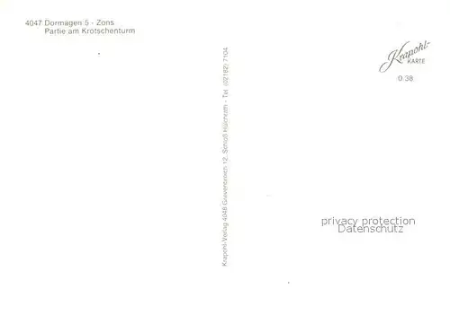 AK / Ansichtskarte Zons Kroetschenturm Zons