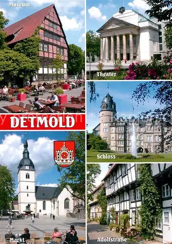 AK / Ansichtskarte Detmold Theater Schloss Markt Adolfstrasse Detmold