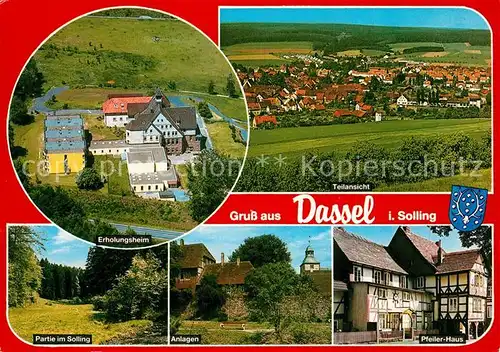 AK / Ansichtskarte Dassel_Solling Pfeiler Haus Anlagen Erholungsheim Panorama Dassel Solling
