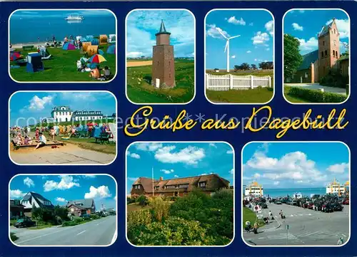 AK / Ansichtskarte Dagebuell Strand Windrad Uferpromenade Kurklinik Dagebuell